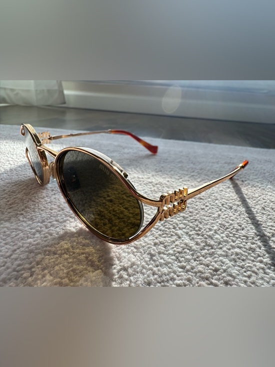 Miu Miu Gold Frame with Tortoiseshell Accents Sunglasses main image 6
